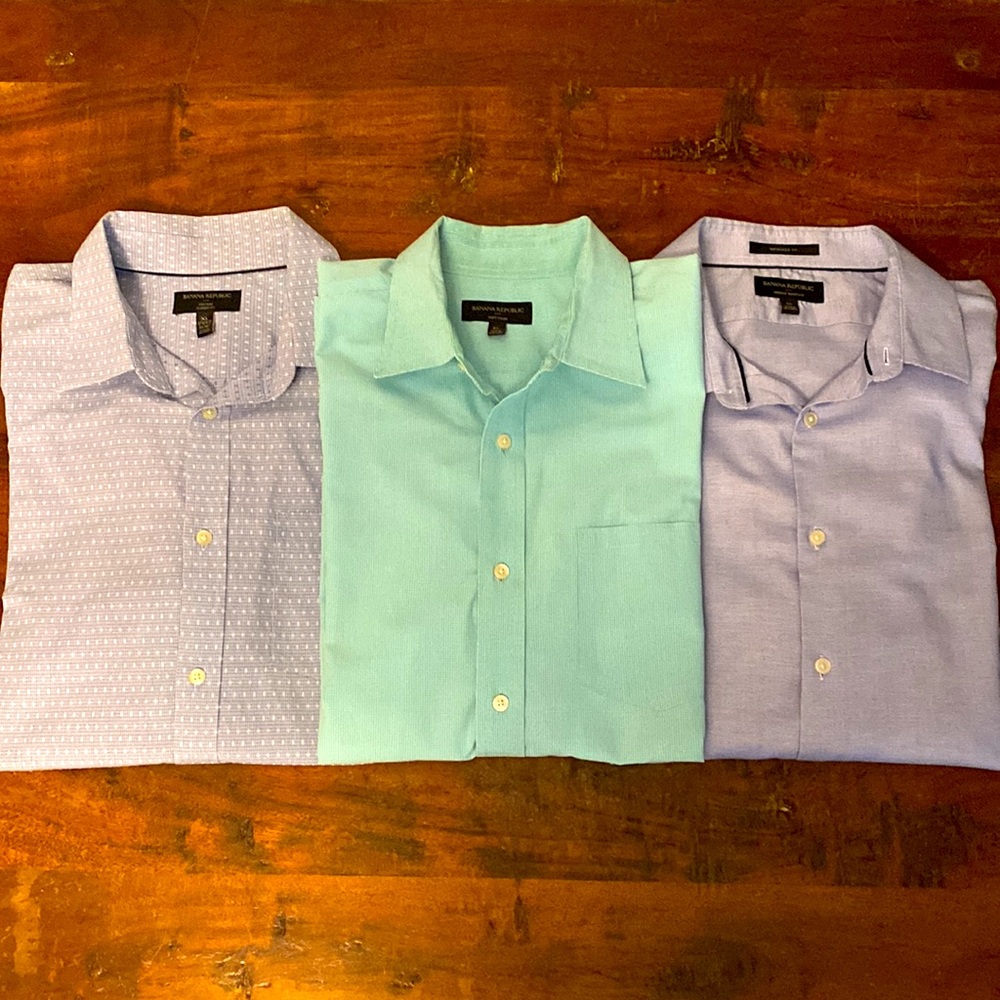 Banana Republic men’s long sleeve shirts x 3